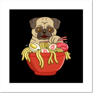 Pug Ramen Posters and Art